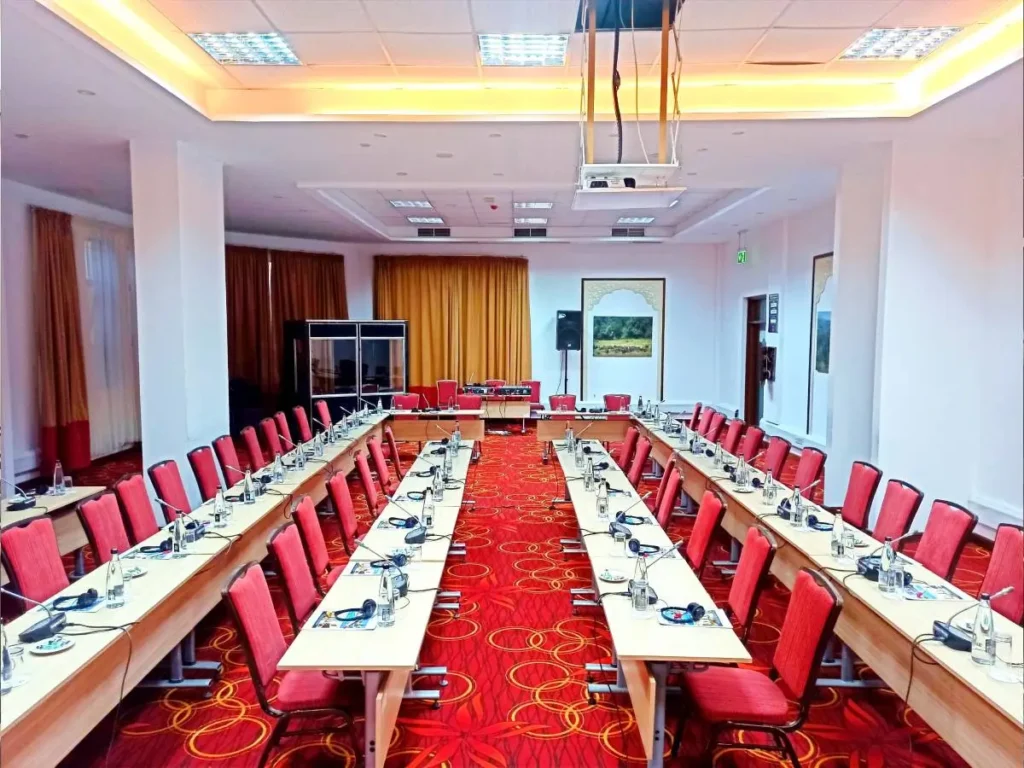Remote simultaneous interpretation setup for an international forum in Nairobi