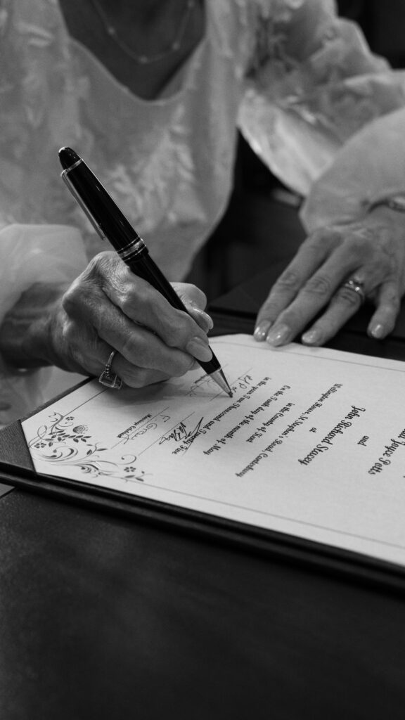 Legal translator reviewing contract documents in Nairobi